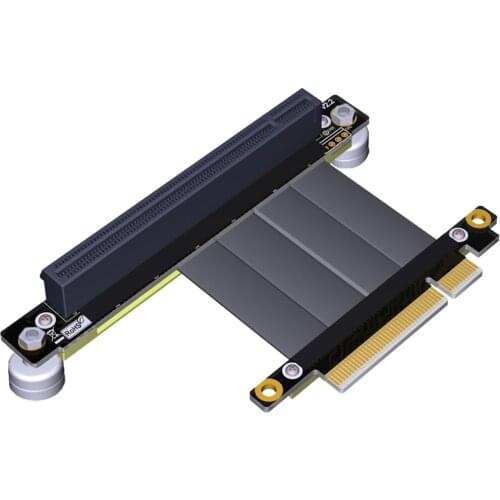PCIE Riser PCI Express PCI E 8X to 16X Riser Card Ribbon Extender Extension 17cm Cable PCI-Express Gen3 8Gbps with Magnetic Base