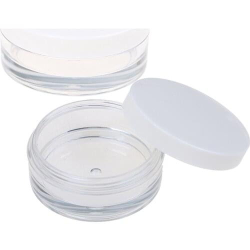 1Pcs Plastic Cosmetics Jar Makeup Box Nail Art Storage Pot Container Clear Sample Lotion Face Cream Bottles Powder Box