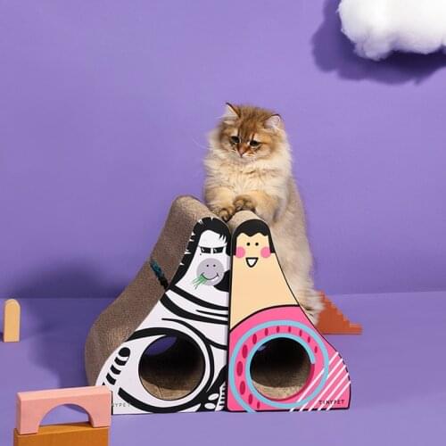 Cat Cardboard Scratcher Cat Ramp For Old Cats Triangle Vertical Corrugated Paper Cat Litter Cat Cat Toy Cat Claw Board Zebra Sna