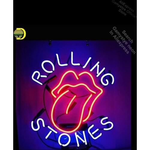 Rolli Ston Neon Sign neon bulb Sign music Real Glass Tube neon light Recreation Iconic Sign Light Bulbs Display Duty LED Light