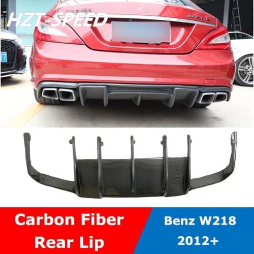 W218 CLS Class Carben Fiber Rear Lip Diffuser Spoiler For Mercedes-Benz CLS350 AMG R Style Car Body Kit 2012-UP