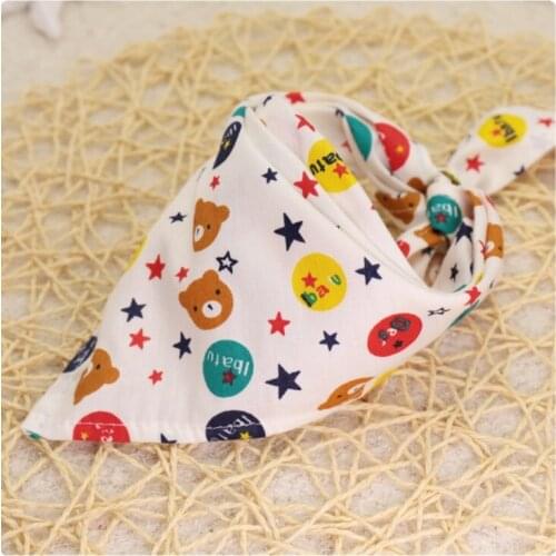 Dog Triangular Bandage Cartoon Pet Towel Stars Paw prints Animal Pattern Pet Saliva Towel for dogs cats Pet Scarf