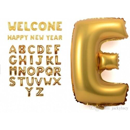 16 Inch Gold Silver Alphabet Helium Aluminum Foil Balloon 26 Letters Wedding Christmas Birthda Party Decoration Supplies