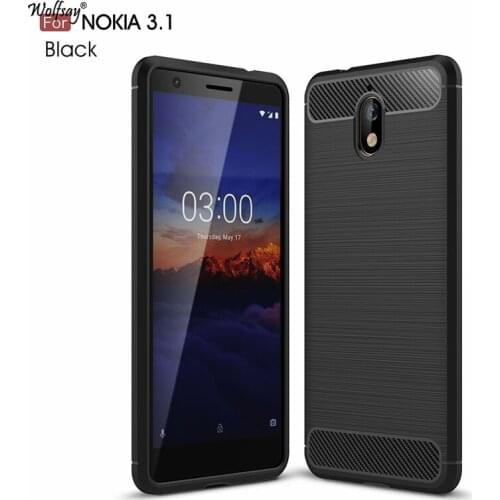 Wolfsay Anti-knock Case For Nokia 3.1 Case TA-1063 TA-1057 Soft TPU Brushed Case For Nokia 3 2018 Business Phone Fundas Coque