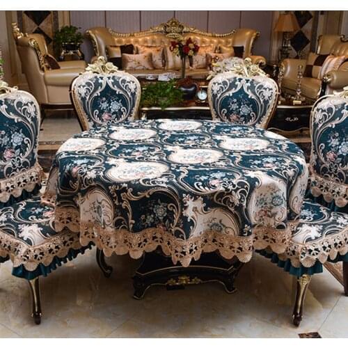 European Style Tablecloth Jacquard Fabric Dining Table Cover Home Banquet Party Decoration Luxury Table Cloth Coffee Table Cover