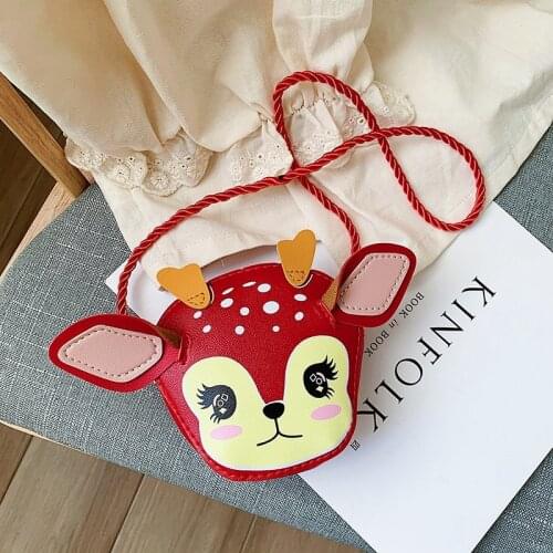 2020 Girl Coin Purse Handbag Children Wallet Small Coin Box Bag Cute Deer Kid Money Bag Crossbody Bag Baby Shoulder Bag Purse