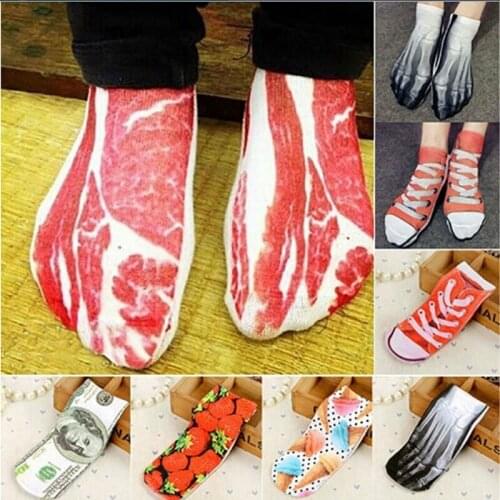 2020 Fashion 3D Painting Art Women Unisex Socks Funny Novelty Pork Animal Vintage Retro Socks Harajuku Cat Printed Casual Socks