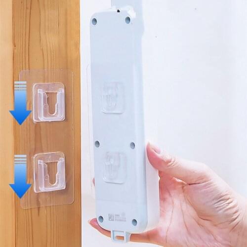 5 Pairs Adhesive Wall Hook Wall Hooks Hanger Strong Transparent Suction Cup Sucker Wall Storage Holder Kitchen Organizer