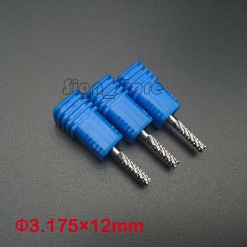 5pcs CEL 12mm Carbide End Mill Endmill Engraving Bit Rotary Burrs 1/8" Shank CNC pcb pvc Milling Drill Bit Corn Milling Cutter