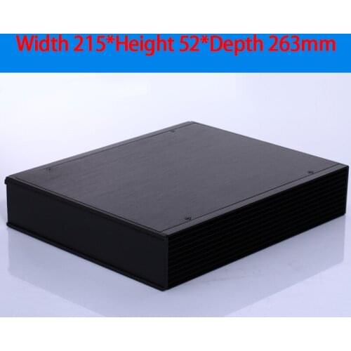 KYYSLB 52 215*52*263mm Car Computer DIY/DAC Power Amplifier Chassis HTPC Aluminum Chassis Aluminum Profile Case Shell