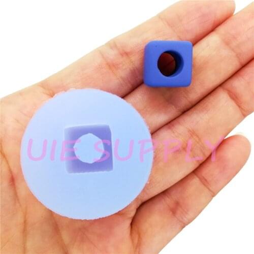 BYL344U Square Bead Silicone Mold for Jewelry Making Earrings Necklace Pendant DIY Fondant Deco 12mm x 12mm x 12mm (hole 6mm)