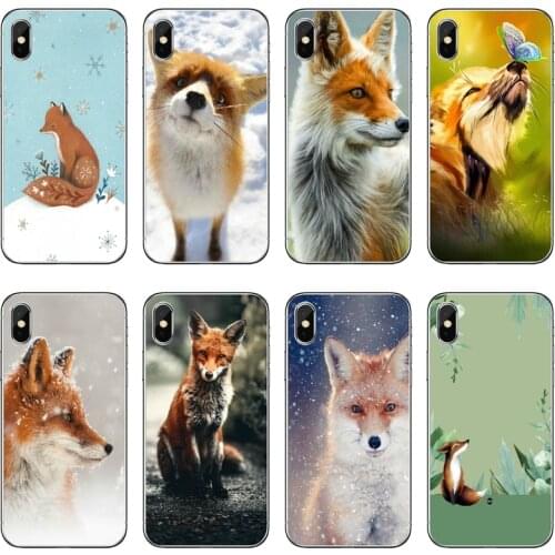 Cute Animal fox Accessories Phone Case For Xiaomi Mi 11 Note 10 10T 9 9T 8 Pro A2 Lite A3 A1 Poco F1 F2 M3 X3 NFC