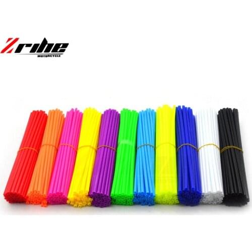 Motorcycle Spoke Skins Wheel Rim Wrap Tubes Cover For HONDA KAWASAKI YAMAHA 250 300 350 400 450 CRF YZ EXC CR RM Dirt Bike