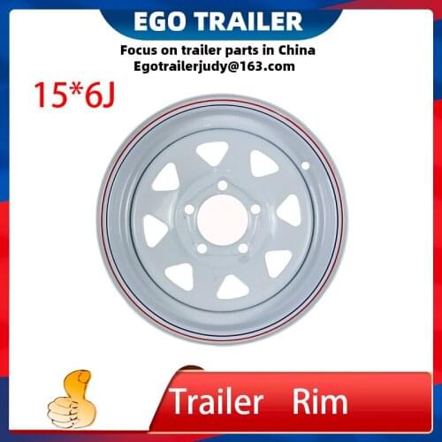 Ego trailer 15"*6J white spoke trailer rim 5 -114.3 car bolt pattern trailer parts, trailer accessories