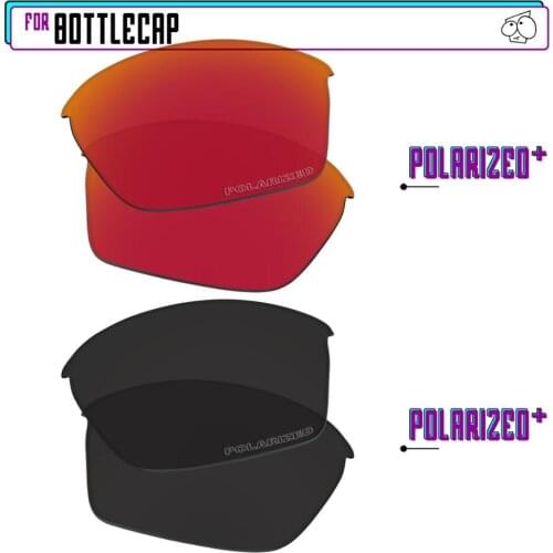 EZReplace Polarized Replacement Lenses for - Oakley Bottlecap Sunglasses - BlackPPlus-RedPPlus