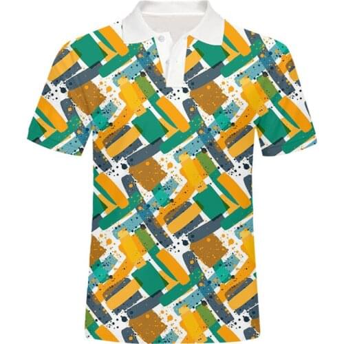 IFPD EU Size New Fashion Polo T Shirts 3d Print Color Paint Pattern Polo Shirts Unisex Man/womans Short Sleeve Tops Hip Hop 6XL