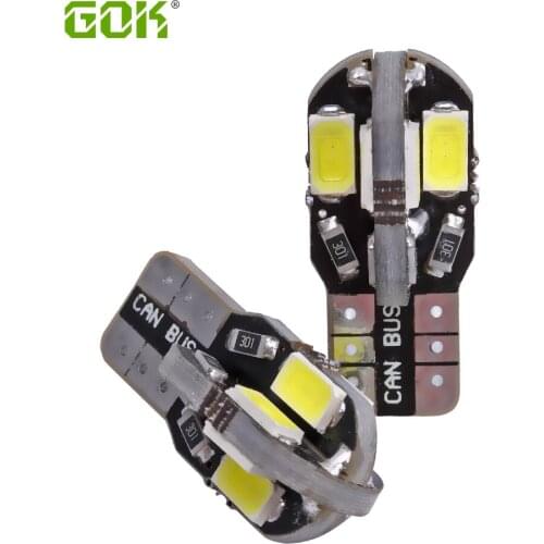 Hot Sale External Lights 100 x Error Free T10 led Canbus Led w5w 194 5730 5630 t10 8smd canbus Light Bulb Car Lamp FreeShipping