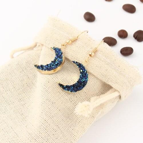 Dayoff Korean Cute Moon Long Dangle Earrings For Women Female Crescent Fashion Jewelry Charm Drop Earings E132
