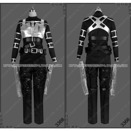 Anime Attack on Titan Mikasa Ackerman Battle Suit Uniform Cosplay Costume Halloween Party Outfit For Women Custom-made New 2021