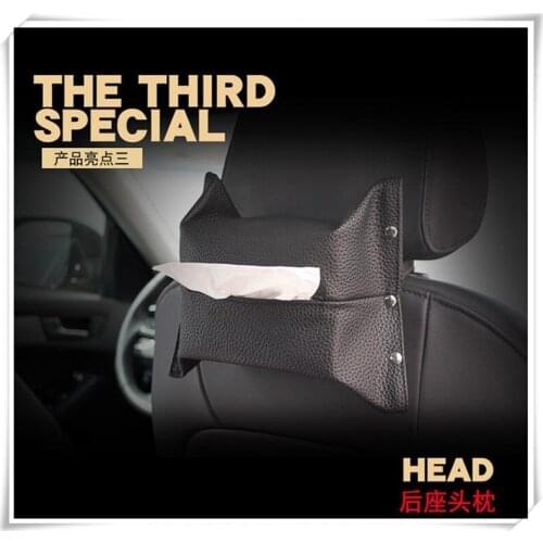 Car Styling Leather Tissue Box For Mitsubishi Airtrek ASX Delica D5 Endeavor Montero Outlander 2 3 XL Pajero 2 4 Accessories