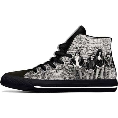 Ramone Seal Eagle Punk Rock Band Fashion Funny Casual Cloth Shoes High Top Lightweight Breathable 3D Print Men Women Sneakers