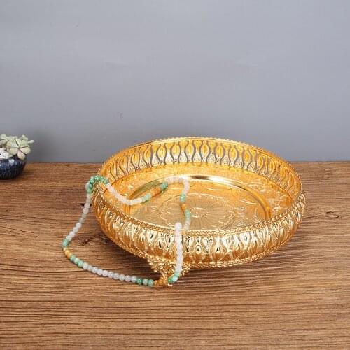 Family living room fruit pan round European creative fruit tray storage plate simple fashion home decoration ornaments