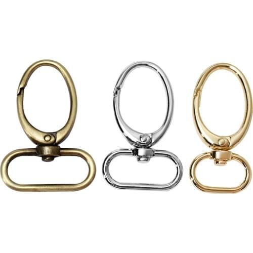 MIUSIE 4pcs Leather Bag Handbag Purse Shoulder Strap Belt Clasp Clip Trigger Buckle Key Ring Dog Chain Collar Snap Hook