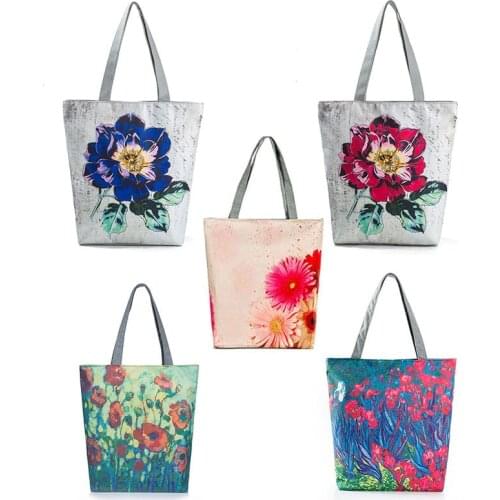 Multi-function Tote Bag Pocket Bags Fashion Travel Bag Women Leisure Eco Shopping Plants Zipper Top Tote Handbag Shoulder Bags
