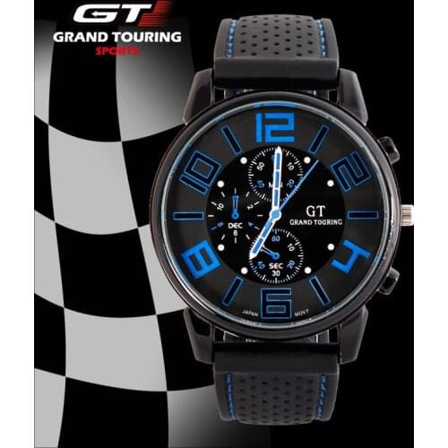 New Fashion Trend Harajuku Watch Mens Quartz Analog Watch Silicone Strap Round Dial Sports Watch