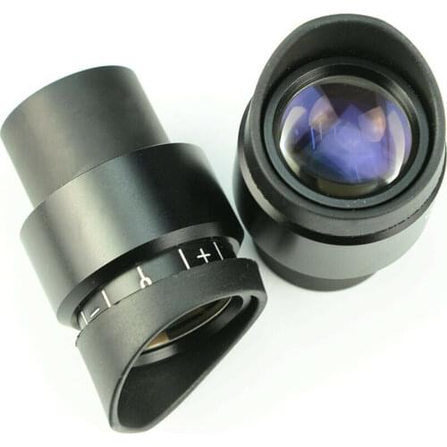 Wide Field 23mm Magnifiction 10x Stereo Microscope Zoom Eyepiece Adjustable Diopter 30mm Dia Microscopio Eyepieces with Eye Cups
