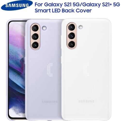 Original Samsung Smart LED Cover For Samsung Galaxy S21 5G S21+ 5G S21 Plus 5G Emotional Led Lighting Effect Back Cover Case