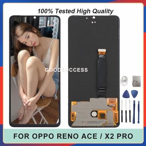 100% Tested 6.5'' For OPPO Reno Ace Lcd Realme X2 Pro LCD Display Touch Screen Panal Glass Assembly Repair Part with Tools