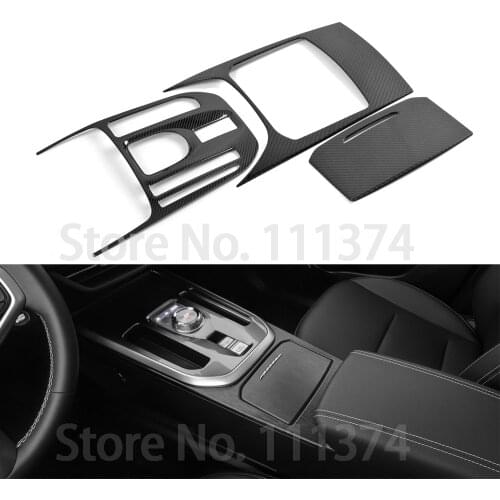Carbon Console Gearbox Panel Trim For Haval Jolion 2021 Chrome Stainless Steel Decoration Accessories