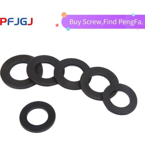 Peng Fa M3M4M5M6M8M10M12 8.8 DIN125 ISO7089 GB97 Carbon Steel Flat Machine Washer Plain Black Washer Furniture Gaskets