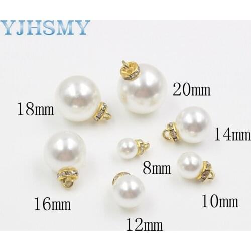 YJHSMY 179183 , fashion imitate pearl buttons , DIY handmade clothing accessories, coat clothes Sewing shank buttons , 10pcs/lot