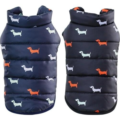 Pet Down Dog Clothes Jacket Coat For Small Dog Coat Jacket Puppy Winter Printed thickening Costume Vest For Chihuahua Teddy