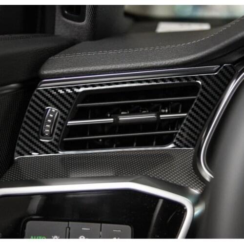 Stainless Steel Front Air Conditioner Outlet Frame Decoration Cover Trim For Audi A6 C8 2019 2020 LHD Car Styling Interior