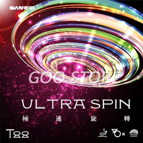 SANWEI ULTRA SPIN 40+ Pips-in Table Tennis Rubber SANWEI T88 Rubber Ping Pong Sponge