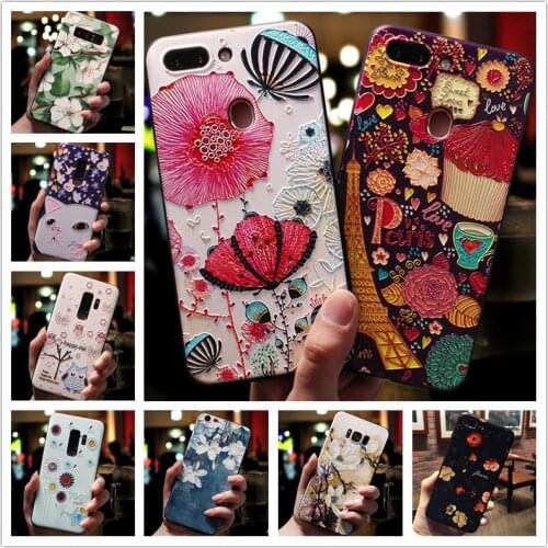 For Huawei Mate 9 Case 3D Flower Emboss Silicone Phone Cases For Huawei Mate 10 9 Pro 8 Cover Soft Mate10 Mate9 Mate8 10Pro