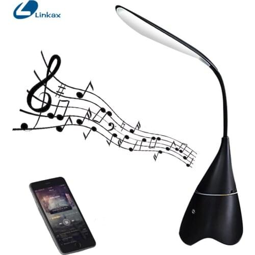 Smart Bluetooth 4.2 Speakers Desk Lamp LED Lighting Eye Protection Low Bass Waterproof Super Long Standby Chargeable Night Light