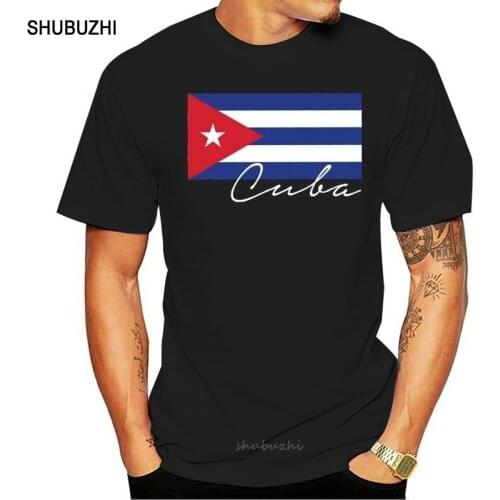 Cuban Cuba Flag With Slogan Black T-Shirt Womens Tshirt Tee