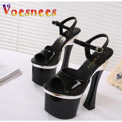 2019 New Steel Pipe Dance Shoes Women Sandals Shoes Woman 18cm Ultra-high-heeled Sandals Nightclub Thick Soles Platform Shoe