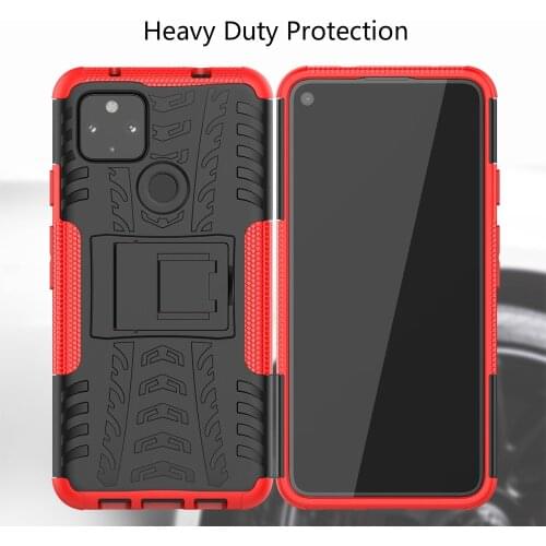 100pcs/Lot Hybrid Rugged Back Phone Case For Google Pixel 4A 5 5XL Hard PC TPU Silicone Armor Cover