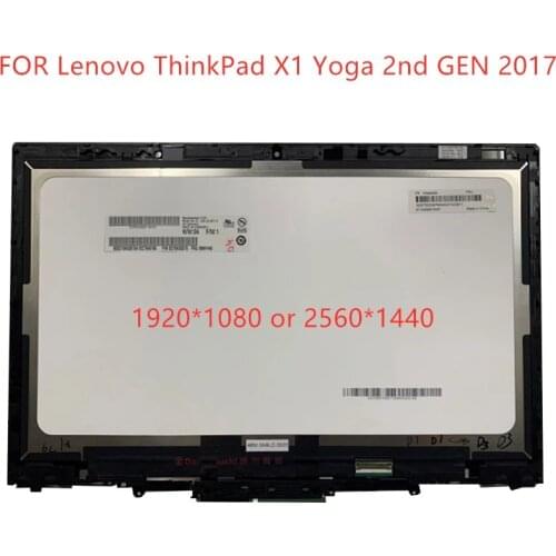 14.0"new Full-HD Touch LCD Screen Digitizer Assembly Bezel replacement FOR Lenovo ThinkPad X1 Yoga 2nd GEN 2017