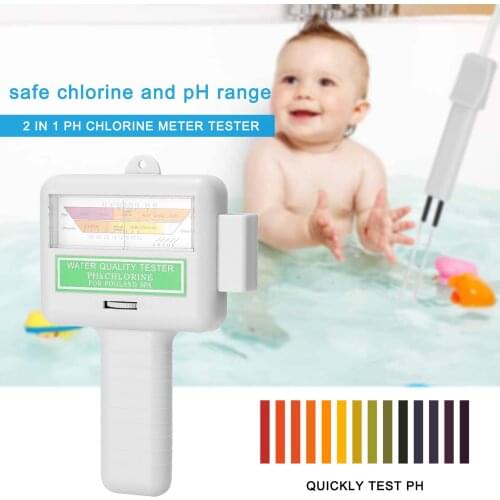 2 in 1 PH Chlorine Meter Tester PC-102 PH Tester Chlorine Water Quality Testing Device CL2 Measuring For Pool Aquarium