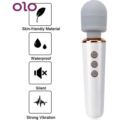 20 Modes Clitoris Stimulator AV Stick Vibrators Magic Wand Vibrators Vibrating Dildo Adult G Spot Massager Sex Toys for Woman