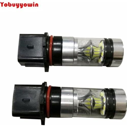 2x 100W White P13W PSX26W High Power LED 12V-24V Fog Light Driving DRL Daytime Running Low Beam Accent for Camaro