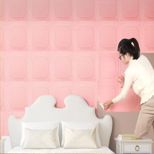 3D Brick Wall Sticker DIY Decoration Creative Wallpaper Sticker Self-adhesive Soft Case Anti-collision Bedroom Living Room