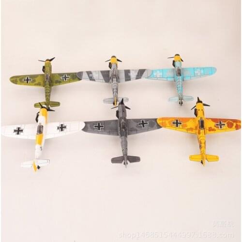 6pcs/set World War Ii Aircraft Assembly Model 3d Puzzle Germany Plane Scene Sand Table Model DIY Airplane Drone