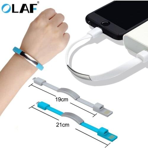 Olaf Bracelet Micro USB Cable Type C Data Charging Sync Cord For iPhone xs max xr x 7 plus Samsung Android Micro USB Phone cable